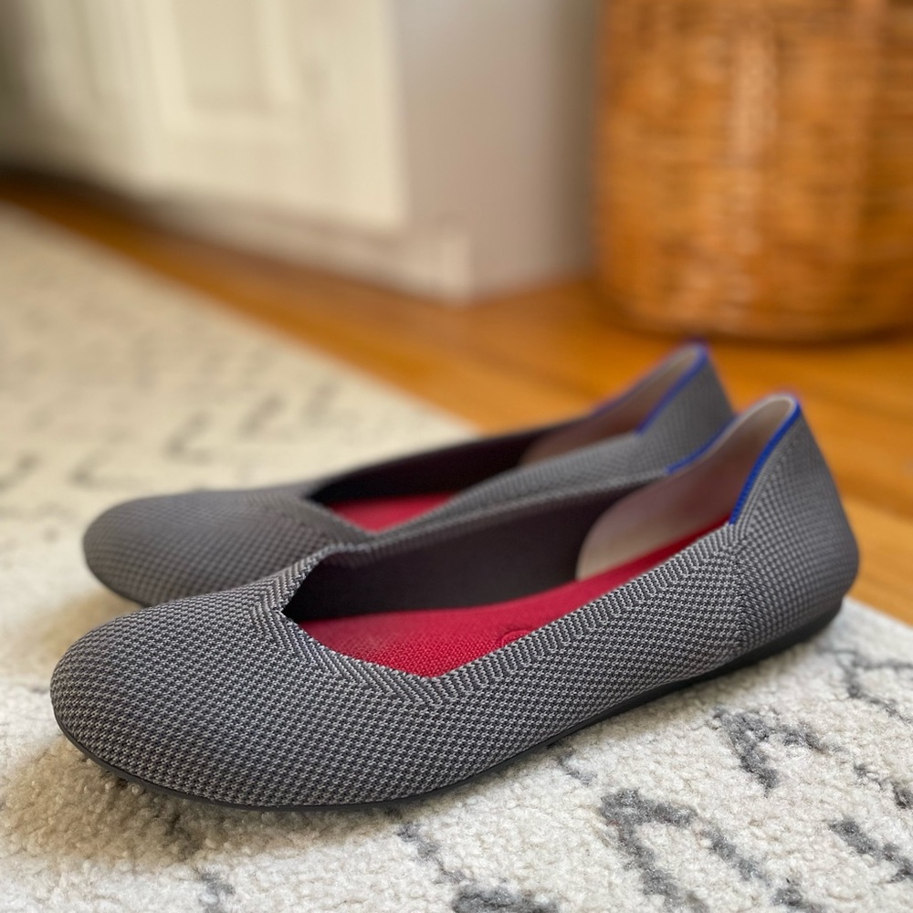 Rothy's The Flat Ballet Round Toe, Size 9, Charcoal